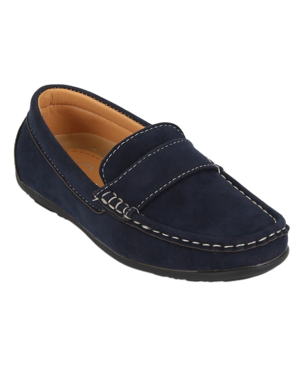 Jungen Wildleder Slip-On Penny Loafer - DUNCAN - Marineblau