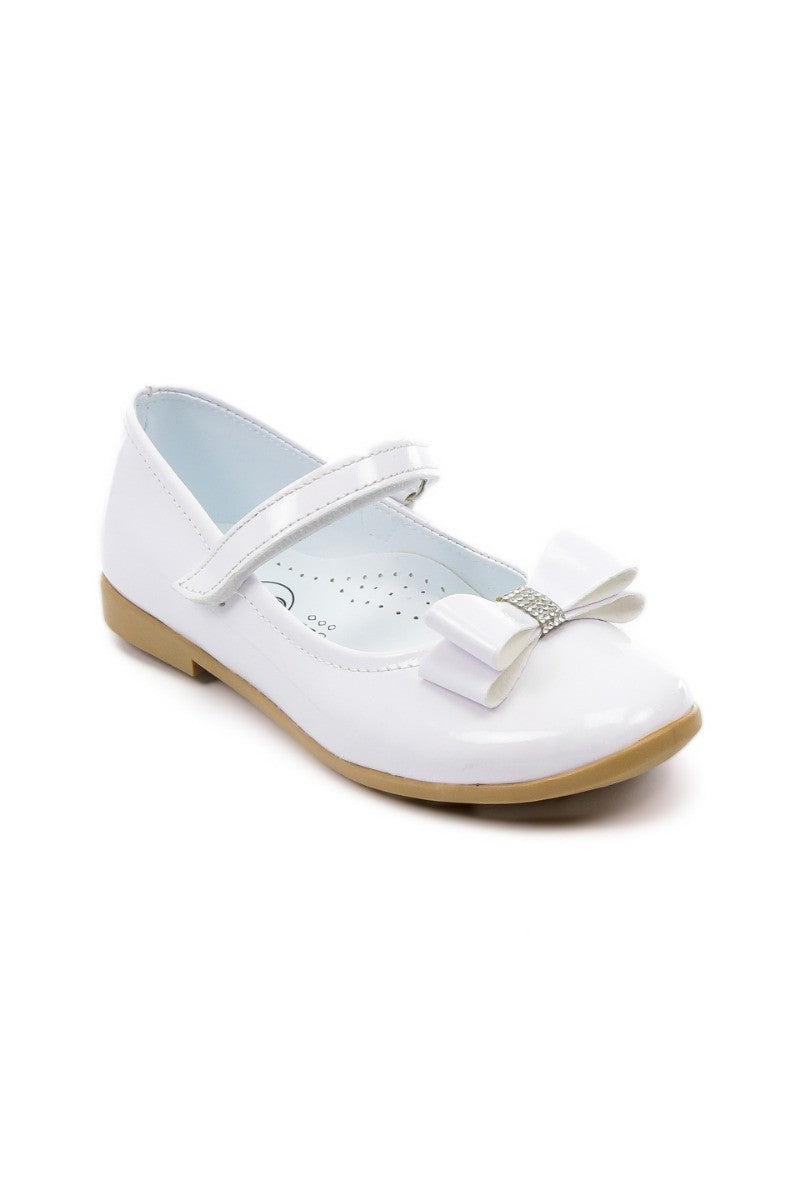 Chaussures Mary Jane Plates Vernies pour Filles - LAYLA - Blanc