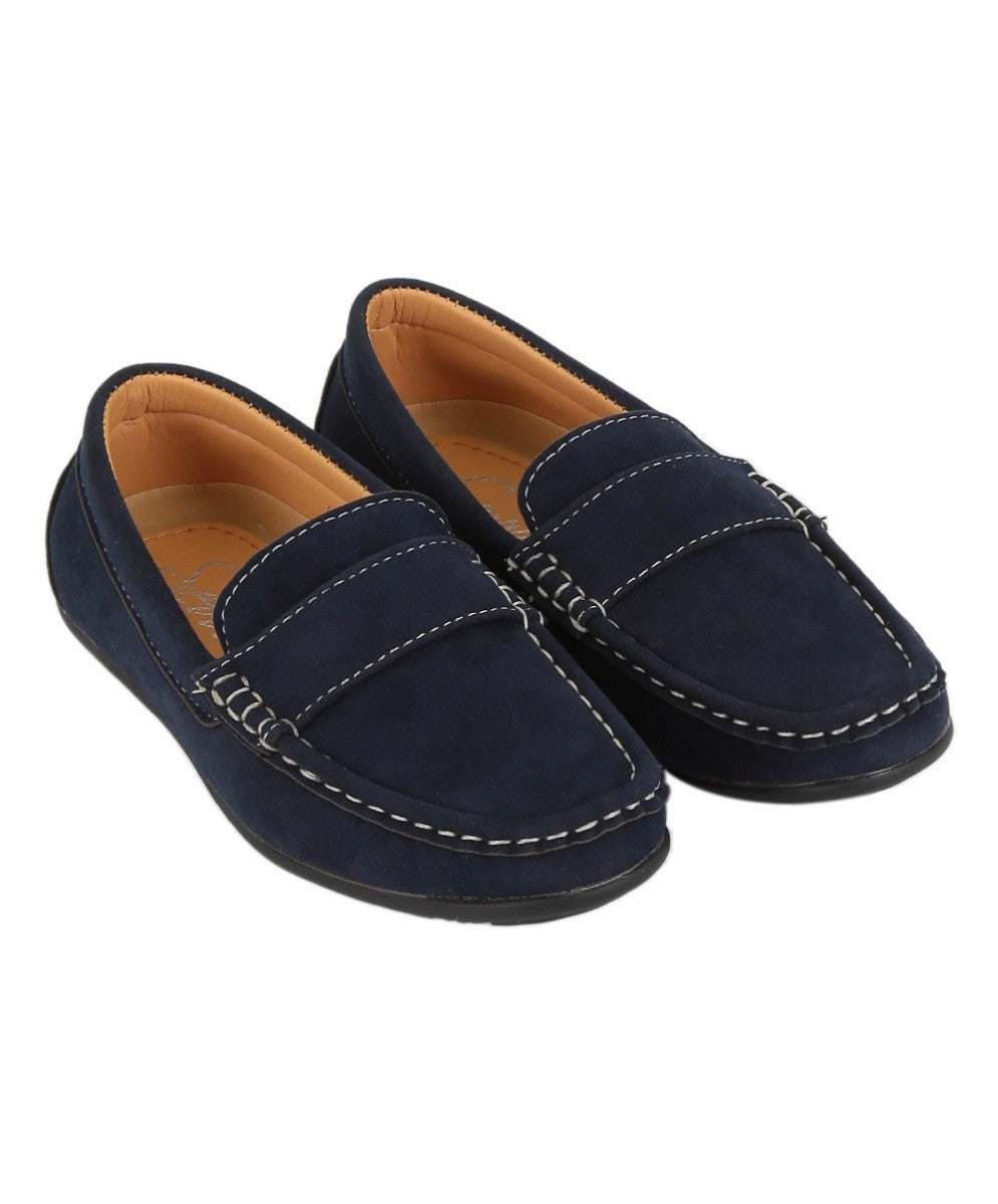 Mocassins en Suède pour Garçons - DUNCAN - Bleu Marine