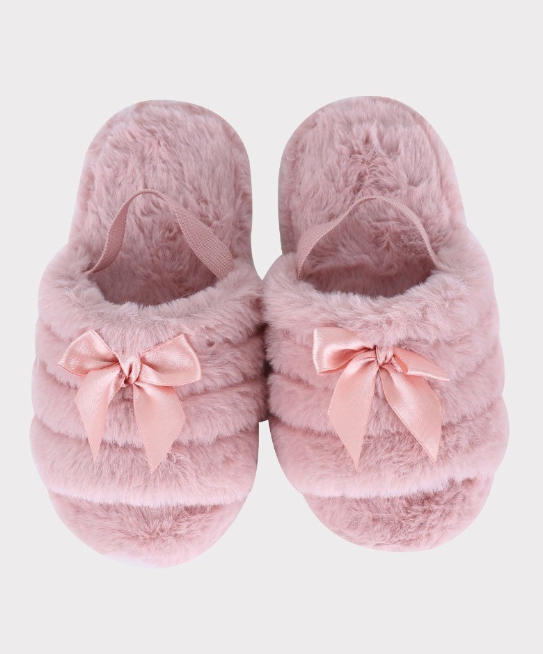 Chaussons en Pluche Rose Doux pour Filles - Rose