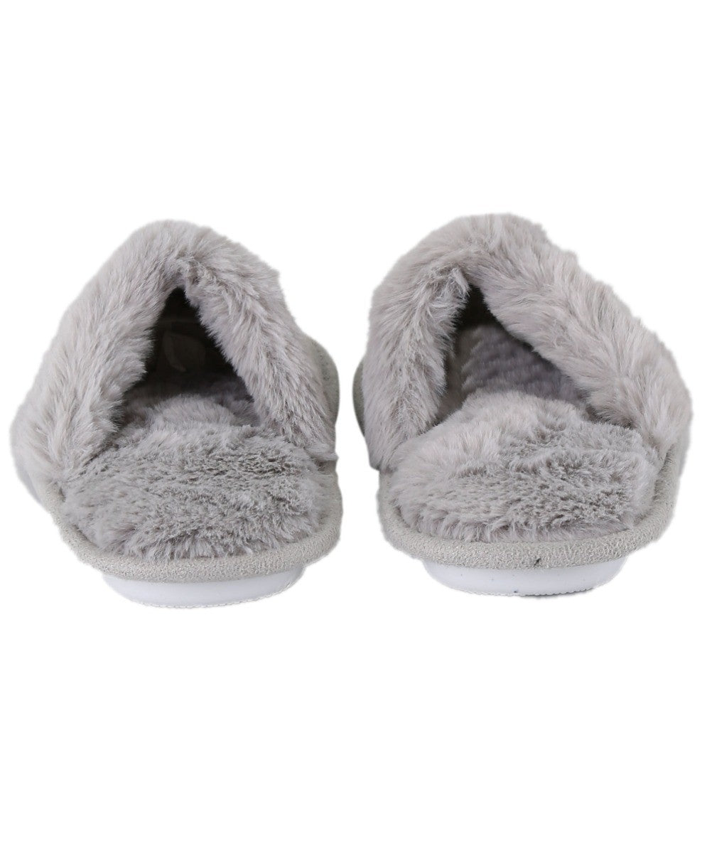 Chaussons en Fourrure Gris pour Garçons - Couronne - Gris