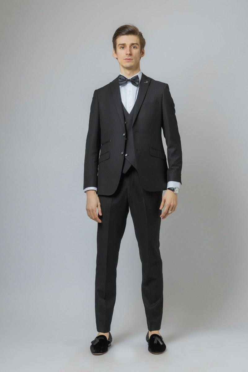 Men's Slim Fit Suit Jacket - JACK Black - Black