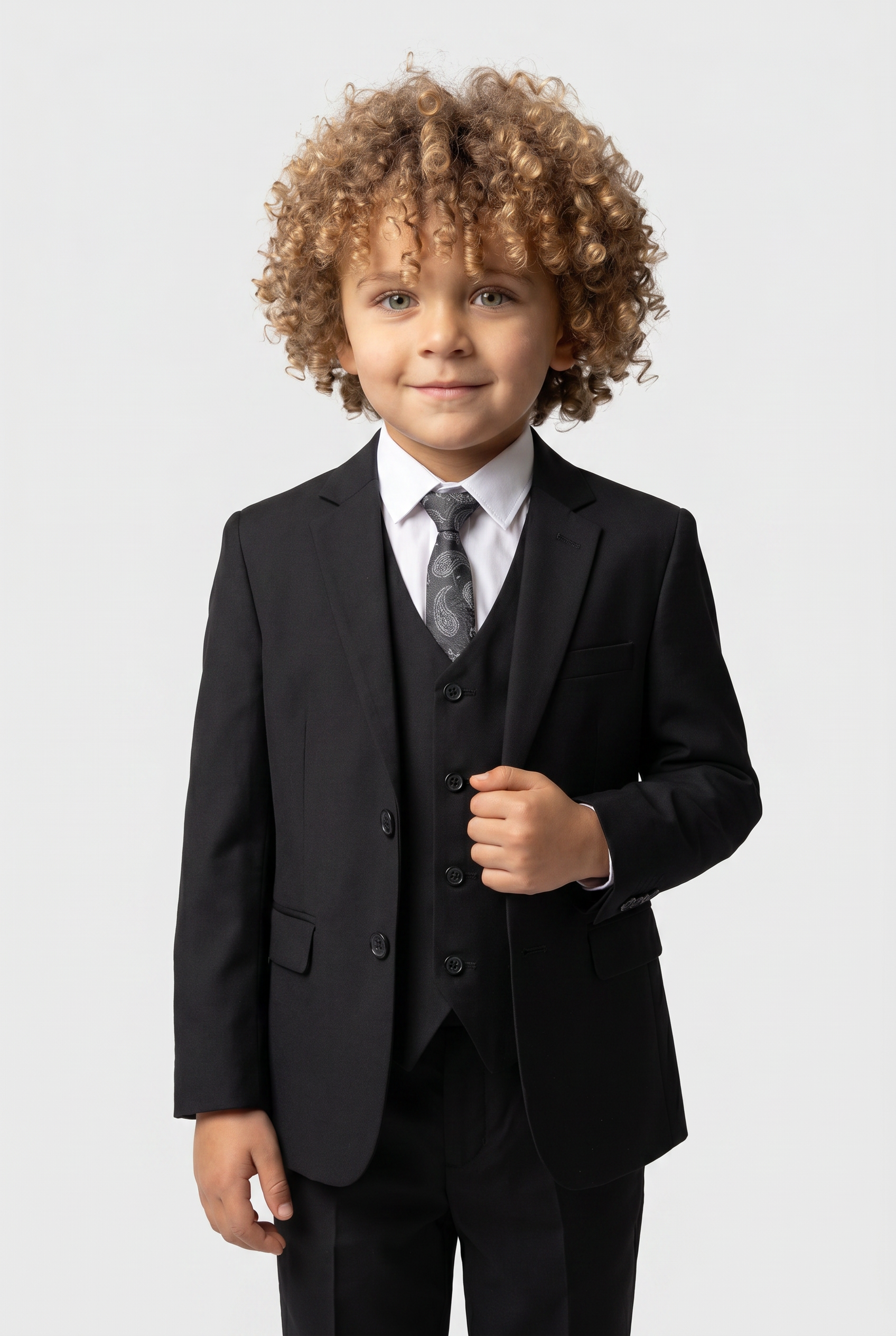 Costume habillé sur mesure pour garçon - Noir