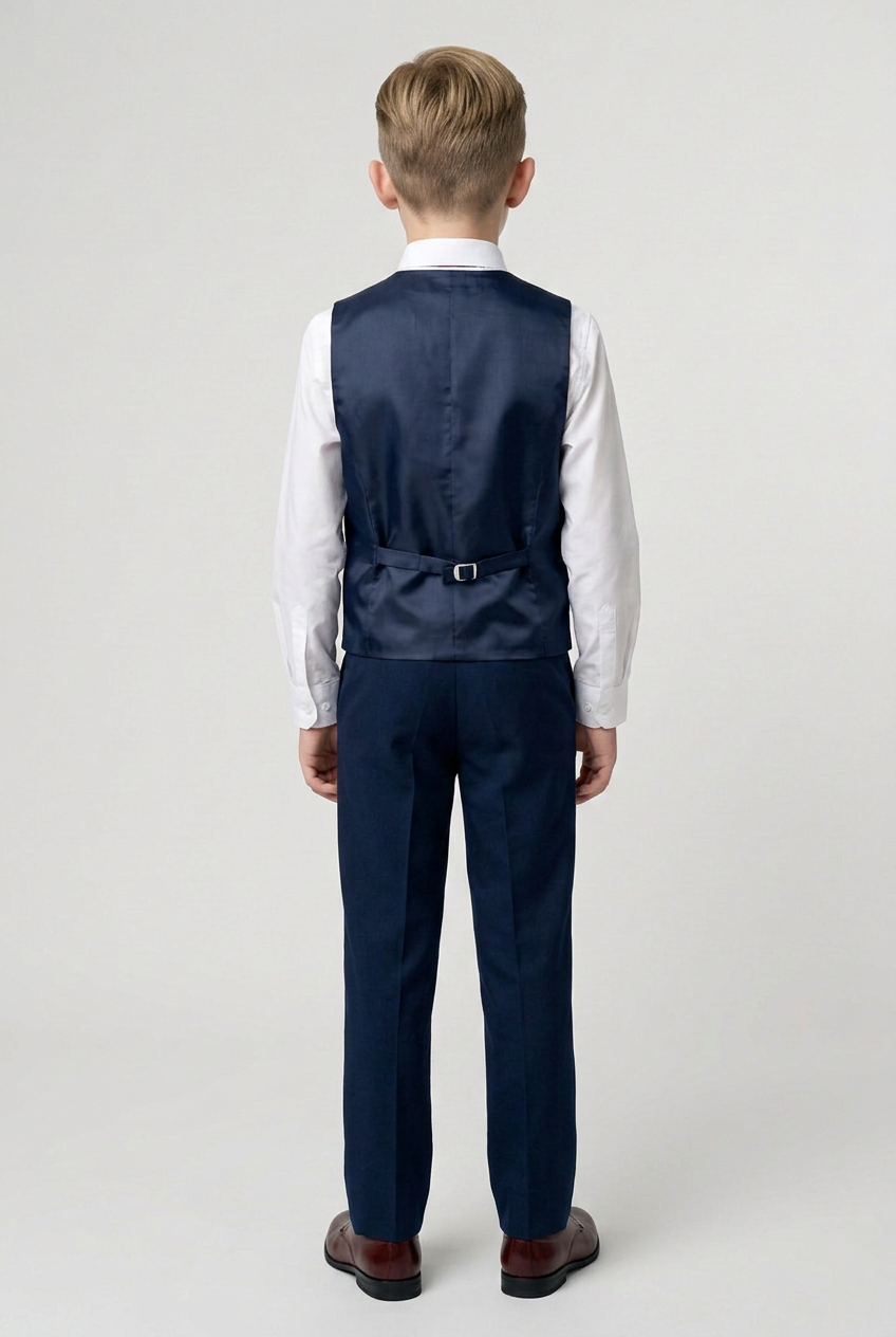 Ensemble gilet d'été 4 pièces pour garçon - Bleu marine