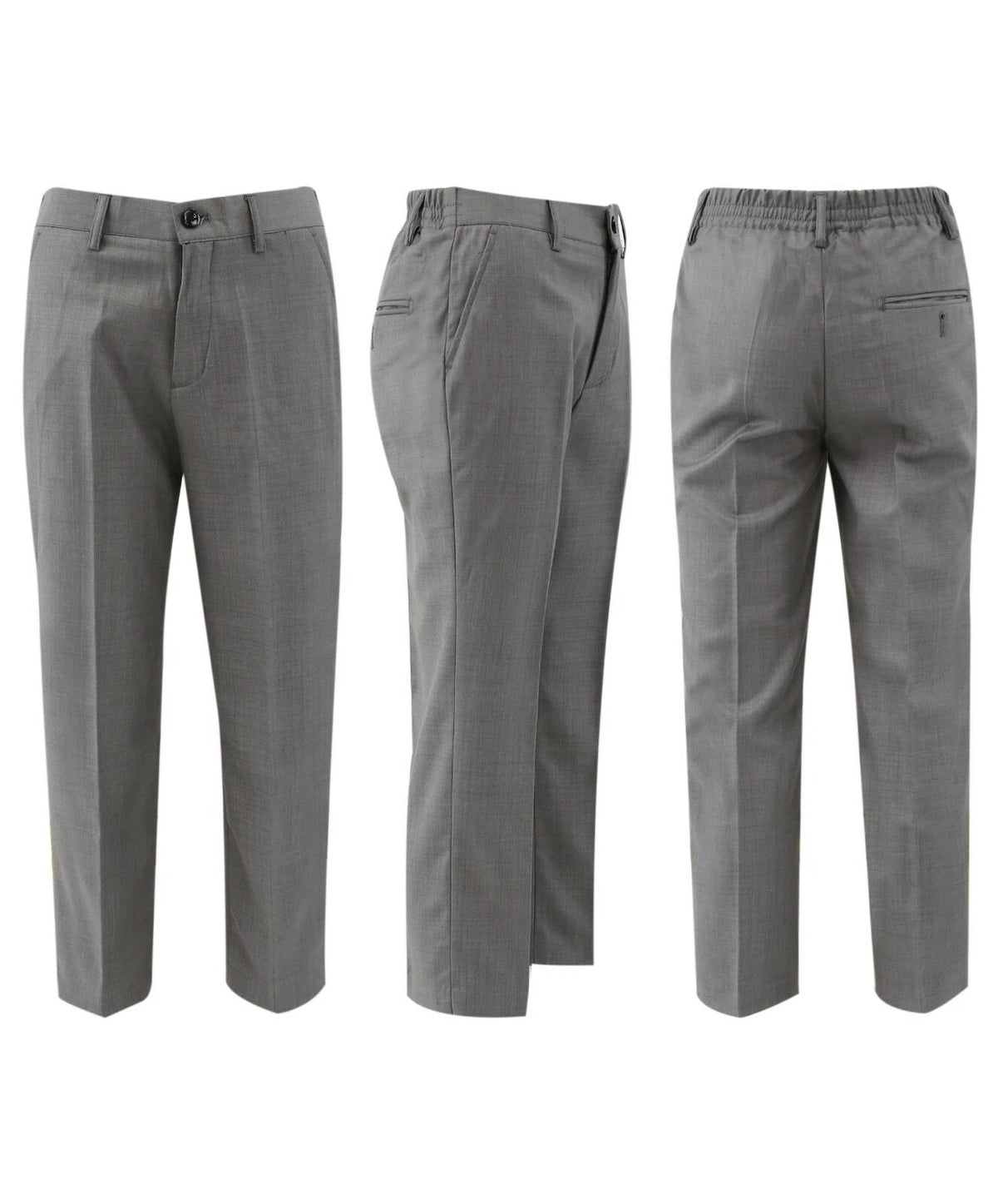 Boys Tailored Fit Black Suit - PARKER - Light Grey