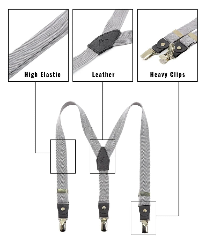 Tirantes ajustables en forma de Y para niños - Gris